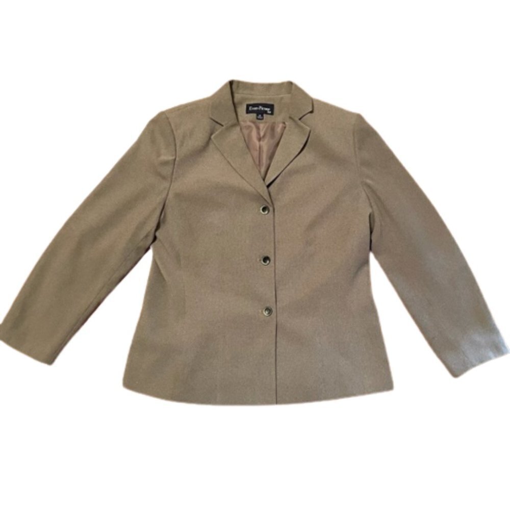 Evan Picone Career Suit Blazer Jacket Olive size 16